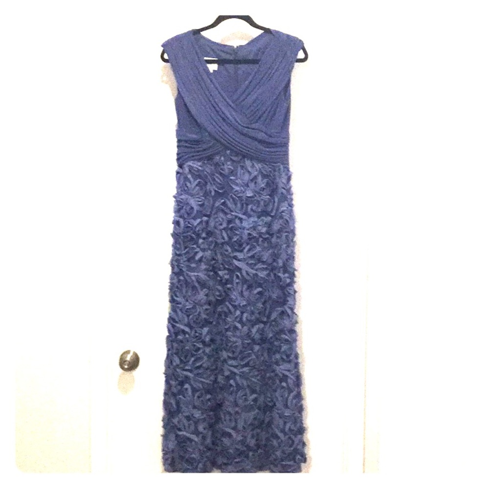 Beautiful, long formal dress - grayish blue color